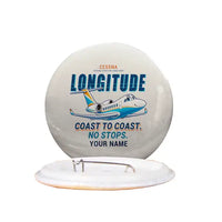 Thumbnail for Cessna Citation Longitude - Cartoon + Name - Pin - Beige