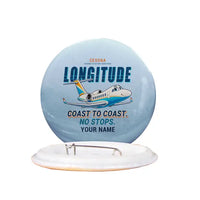 Thumbnail for Cessna Citation Longitude - Cartoon + Name - Pin - Light Blue