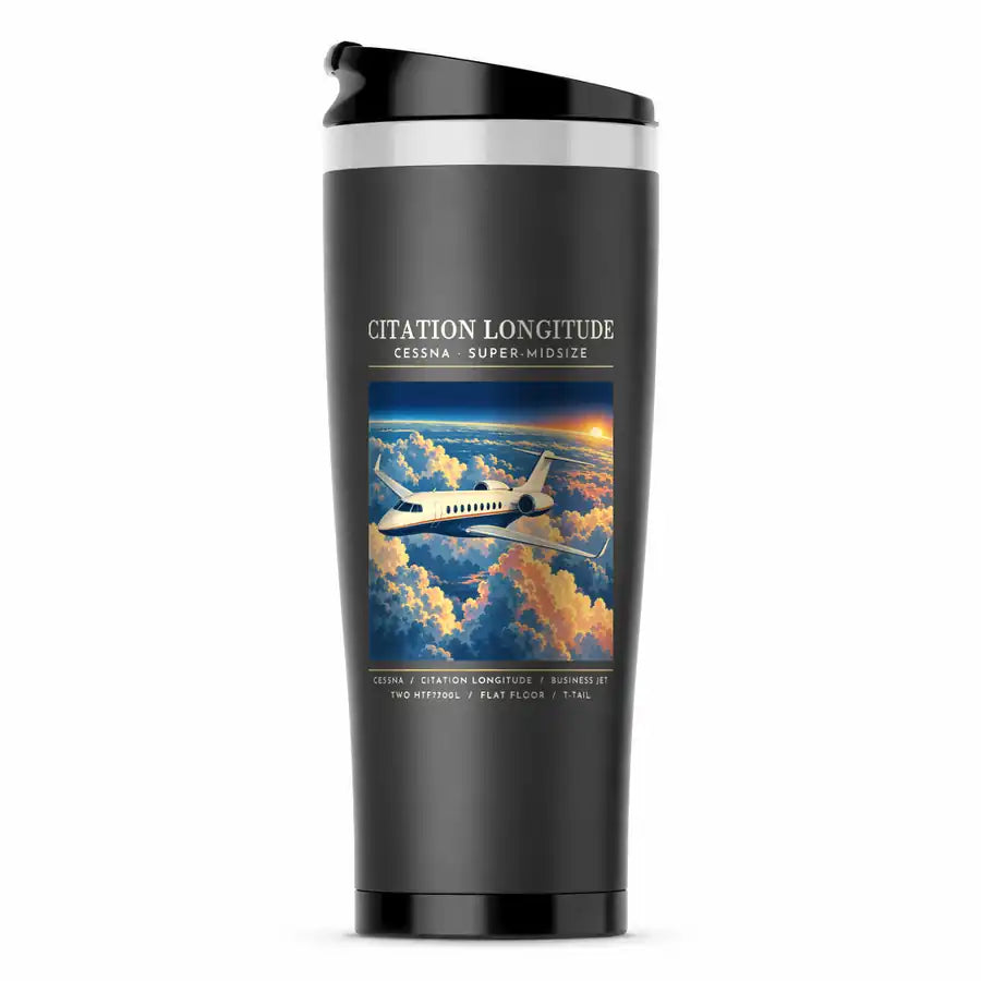 Cessna Citation Longitude - Poster - Stainless Steel (No Holder) - Gray