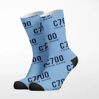 Thumbnail for Cessna Citation Longitude - Socks - Sky Blue + Name