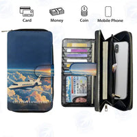Thumbnail for Cessna Citation Longitude Leather Wallets - Zip Long Wallet - 3D