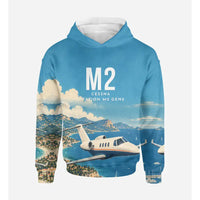 Thumbnail for Cessna Citation M2 Gen2 3D All-Over Print Clothing - Hoodie - 3D