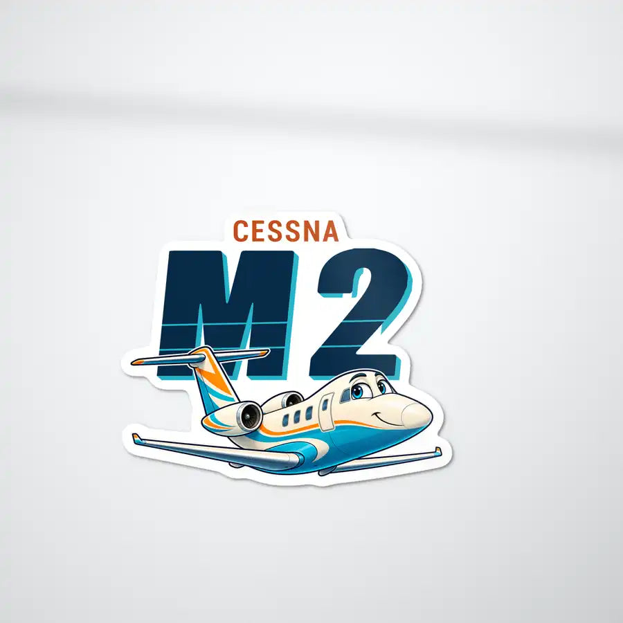 Cessna Citation M2 Gen2 - Cartoon Die-Cut - Die-Cut - White Car