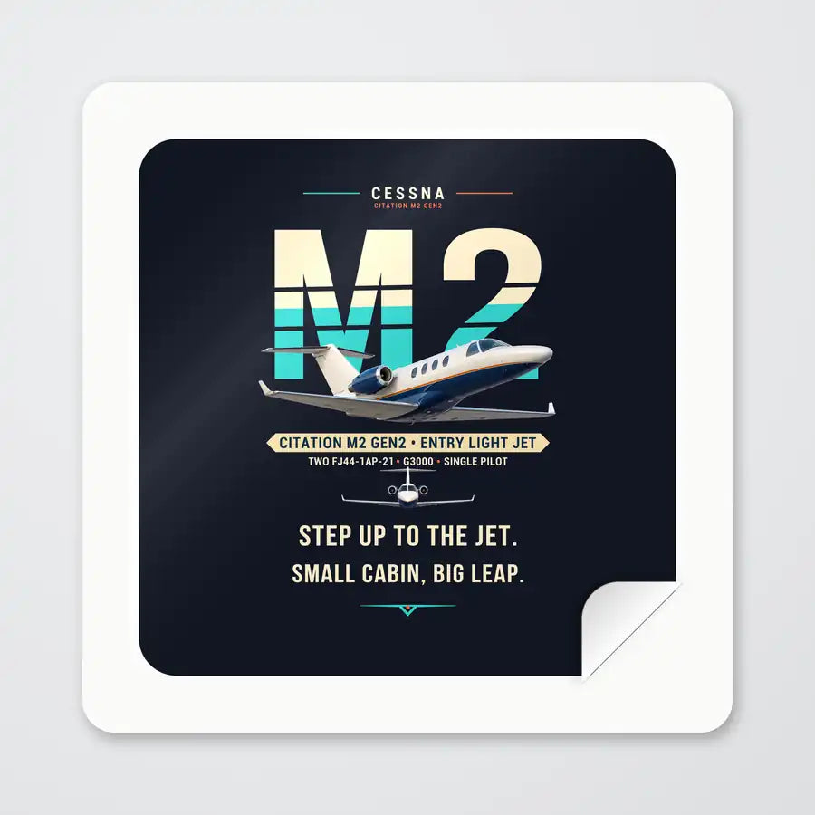 Cessna Citation M2 Gen2 - Original - Square Sticker - Peel
