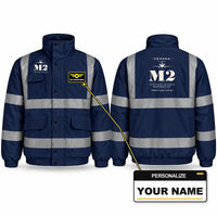 Thumbnail for Cessna Citation M2 Gen2 Reflective Winter Jackets - Heritage + Name - Navy Blue