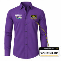 Thumbnail for Cessna Citation Mustang - Long Sleeve Shirt - Cartoon - Purple + NAME