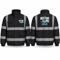 Thumbnail for Cessna Citation Mustang Reflective Winter Jackets - Cartoon - Black