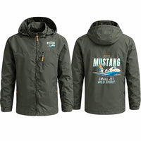 Thumbnail for Cessna Citation Mustang Stylish Jackets - Hooded Windbreaker - Cartoon - Olive Green