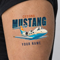 Thumbnail for Cessna Citation Mustang - Tattoo - Cartoon + Name - Man