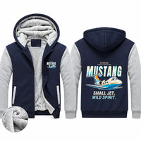 Thumbnail for Cessna Citation Mustang Zipped Sweatshirts - Cartoon - Navy & Gray