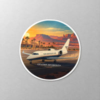 Thumbnail for Cessna Citation Sovereign+ - 3D + Name - Circle Sticker - Close-up