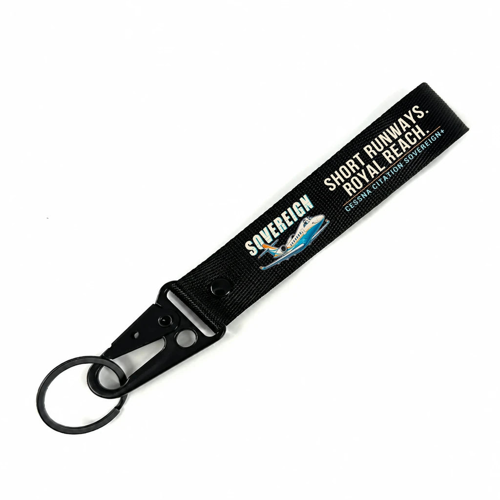 Cessna Citation Sovereign+ Hawk-Shaped Key Chains - Black - Cartoon