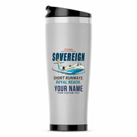 Thumbnail for Cessna Citation Sovereign+ - Cartoon + Name - Stainless Steel (No Holder) - Light Gray