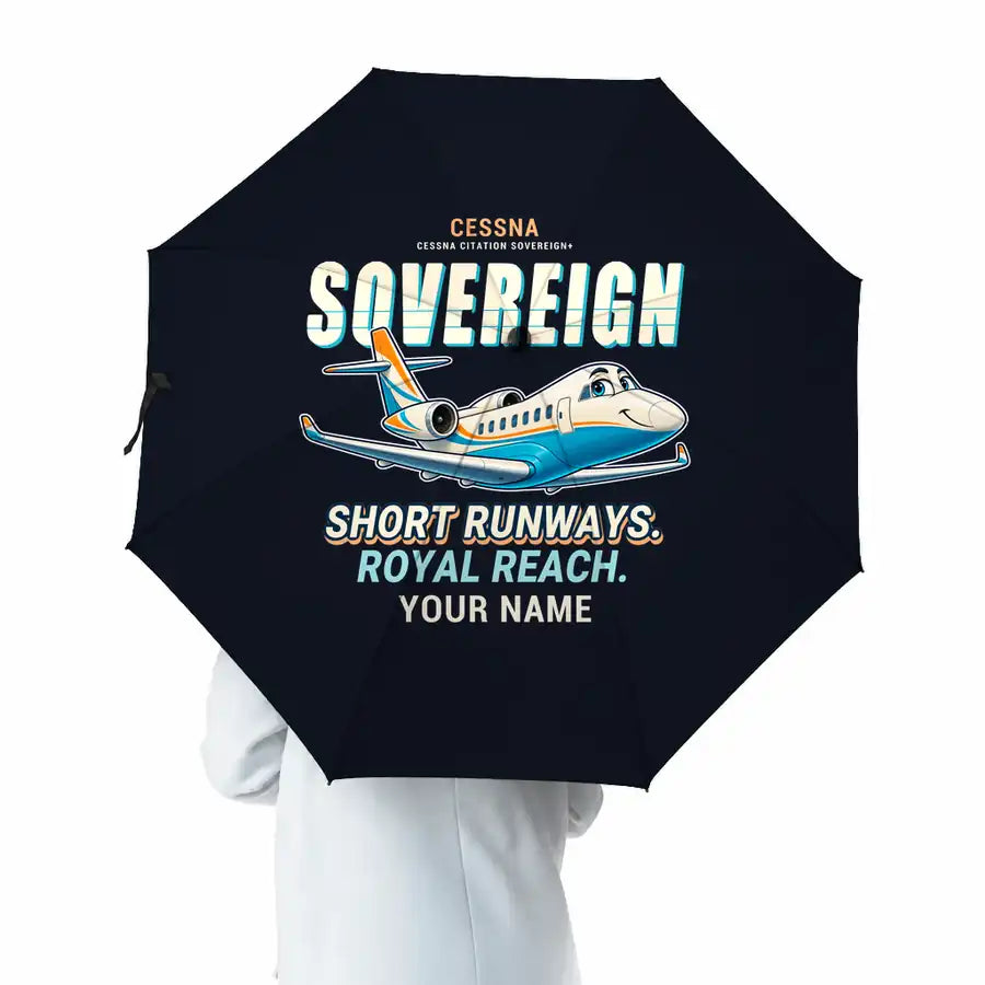 Cessna Citation Sovereign+ - Cartoon + Name - Umbrella