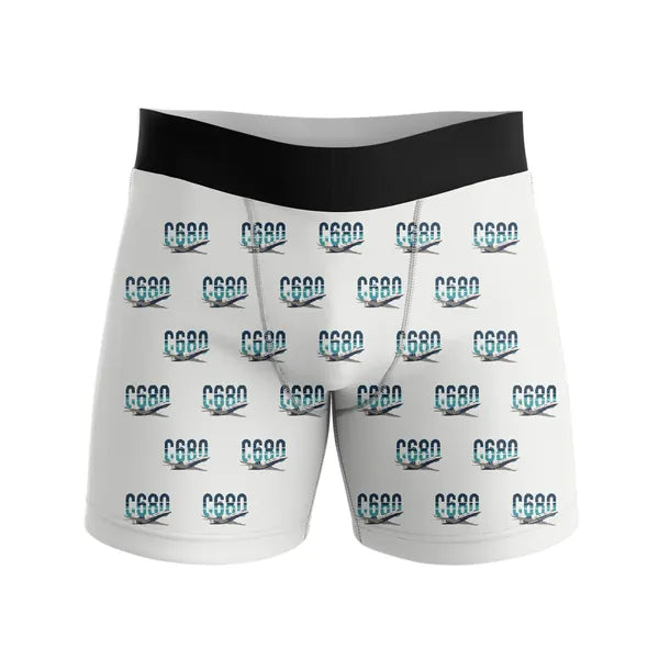 Cessna Citation Sovereign+ - Men Boxers - Original Pattern - White