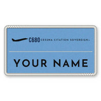 Thumbnail for Cessna Citation Sovereign+ Patches - Rectangle + Name - Sky Navy