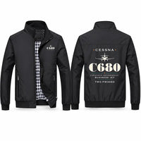 Thumbnail for Cessna Citation Sovereign+ Stylish Jackets - Stand Collar - Heritage - Black