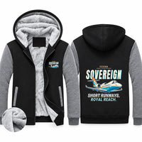 Thumbnail for Cessna Citation Sovereign+ Zipped Sweatshirts - Cartoon - Black & Gray