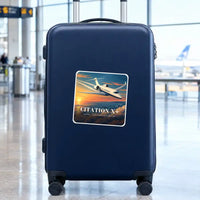 Thumbnail for Cessna Citation X+ - 3D - Square Sticker - Suitcase