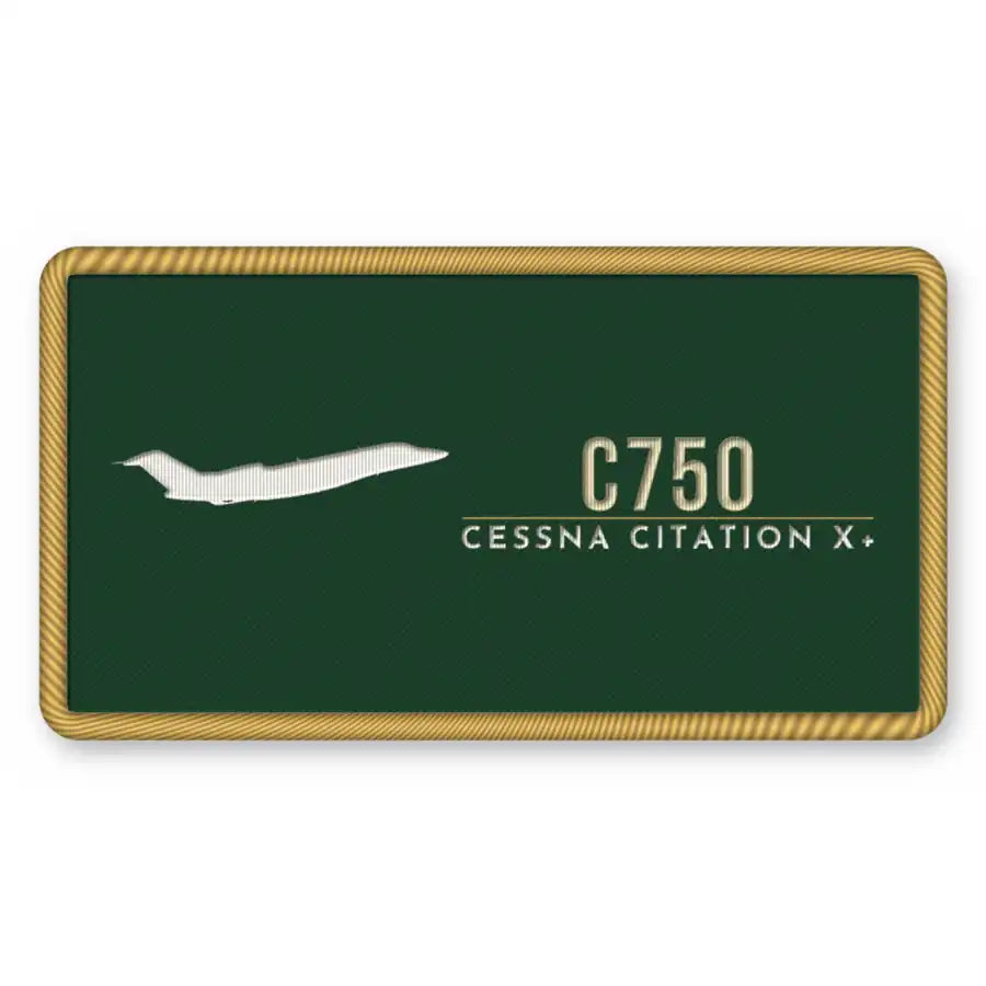 Cessna Citation X+ Patches - Rectangle - Forest Gold
