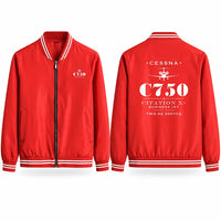 Thumbnail for Cessna Citation X+ Stylish Jackets - Baseball Collar - Heritage - Red