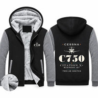 Thumbnail for Cessna Citation X+ Zipped Sweatshirts - Heritage - Black & Gray