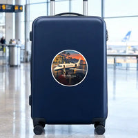 Thumbnail for Cessna Citation XLS - 3D + Name - Circle Sticker - Suitcase