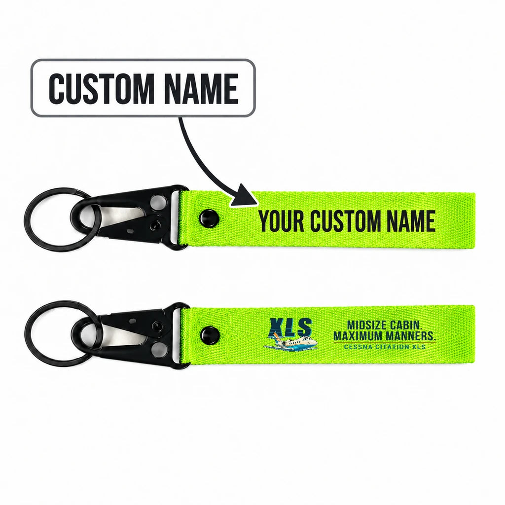 Cessna Citation XLS Hawk-Shaped Key Chains - Light Green - Cartoon - Personalized