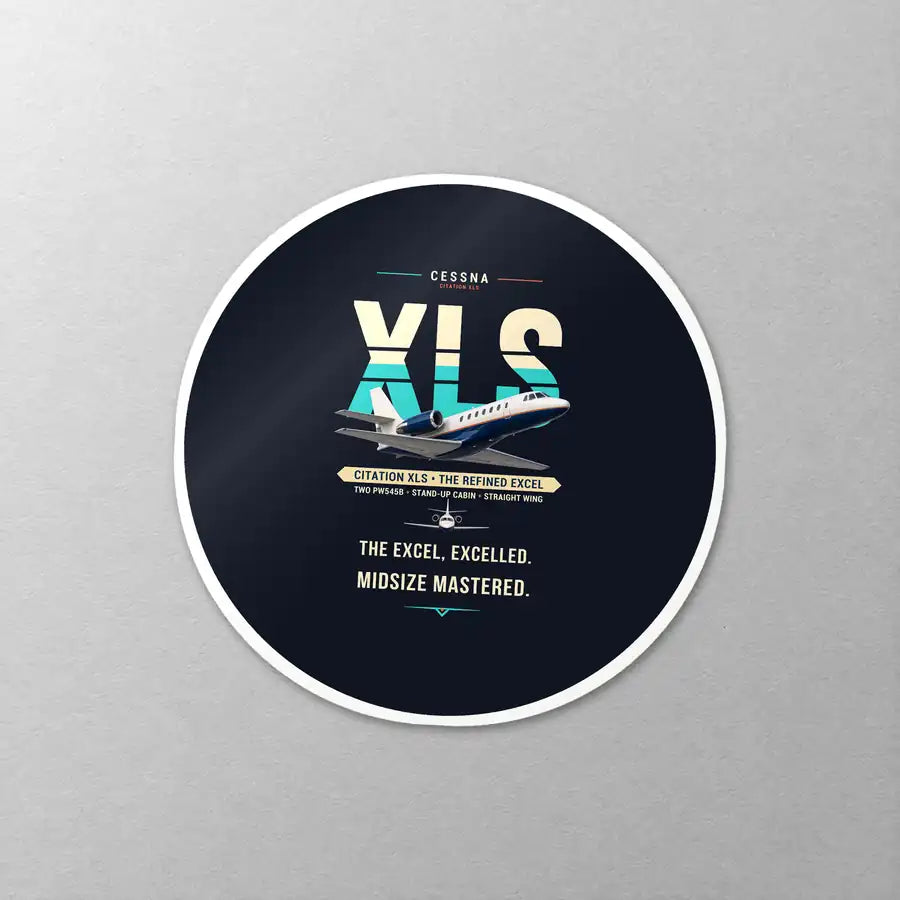 Cessna Citation XLS - Original - Circle Sticker - Close-up
