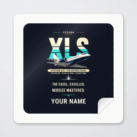 Thumbnail for Cessna Citation XLS - Original + Name - Square Sticker - Peel