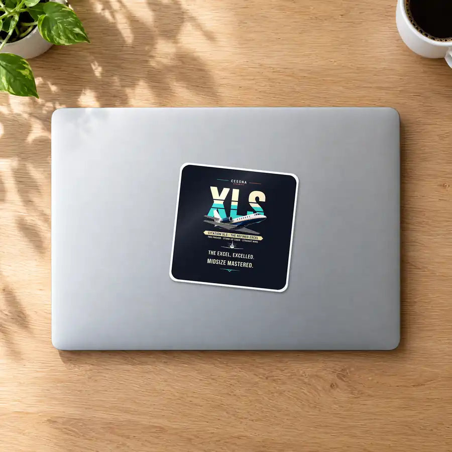 Cessna Citation XLS - Original - Square Sticker - MacBook