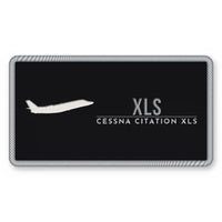 Thumbnail for Cessna Citation XLS Patches - Rectangle - Black Silver