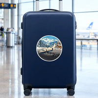 Thumbnail for Cessna Citation XLSPlus - 3D + Name - Circle Sticker - Suitcase