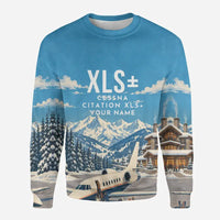Thumbnail for Cessna Citation XLSPlus 3D All-Over Print Clothing - Sweatshirt - 3D + Name