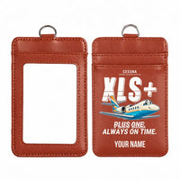 Thumbnail for Cessna Citation XLSPlus - Cartoon - ID Card Holder - Light Brown + Name