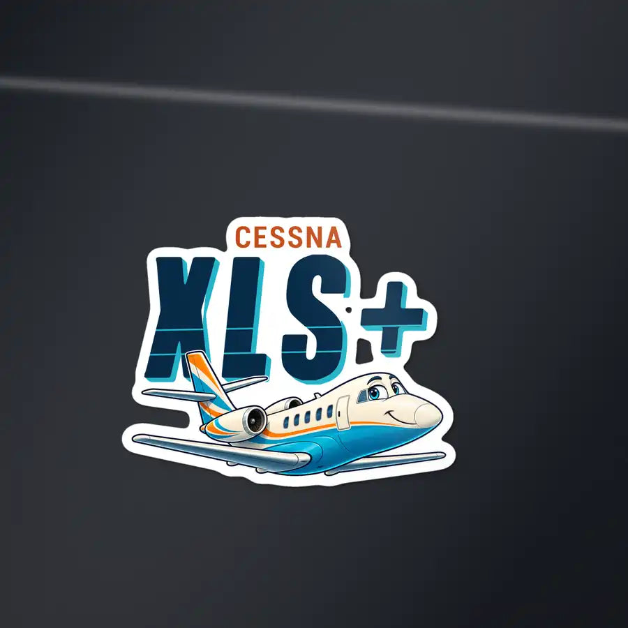 Cessna Citation XLSPlus - Cartoon Die-Cut - Die-Cut - Dark Car
