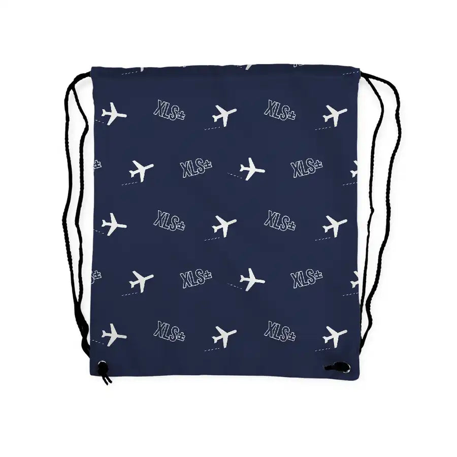 Cessna Citation XLSPlus - Drawstring Bag - 3D Pattern - Navy Blue