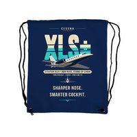 Thumbnail for Cessna Citation XLSPlus - Drawstring Bag - Original - Dark Blue