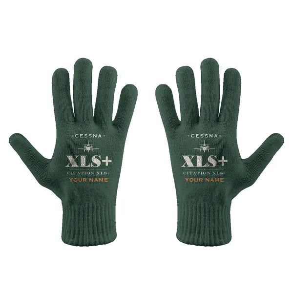 Cessna Citation XLSPlus - Gloves - Full - Heritage + Name - Dark Green