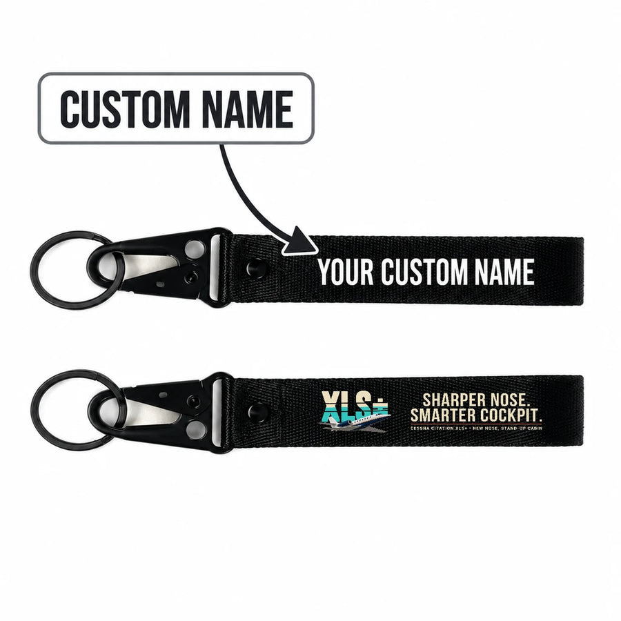 Cessna Citation XLSPlus Hawk-Shaped Key Chains - Black - Original - Personalized
