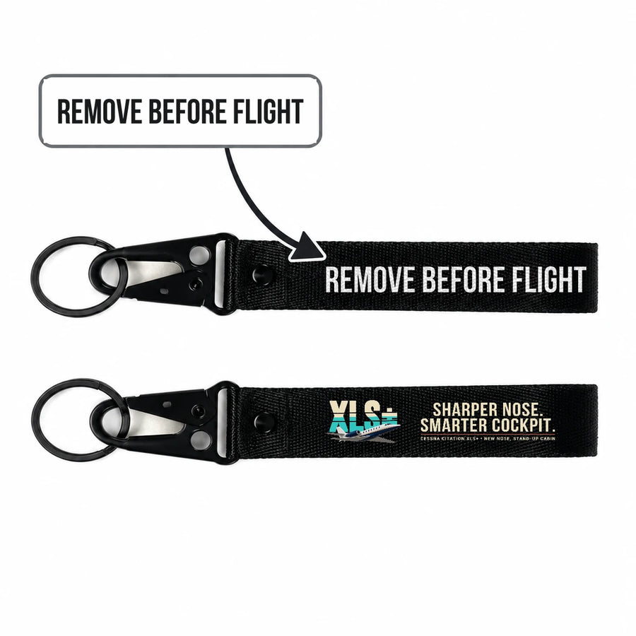 Cessna Citation XLSPlus Hawk-Shaped Key Chains - Black - Original - Remove Before Flight