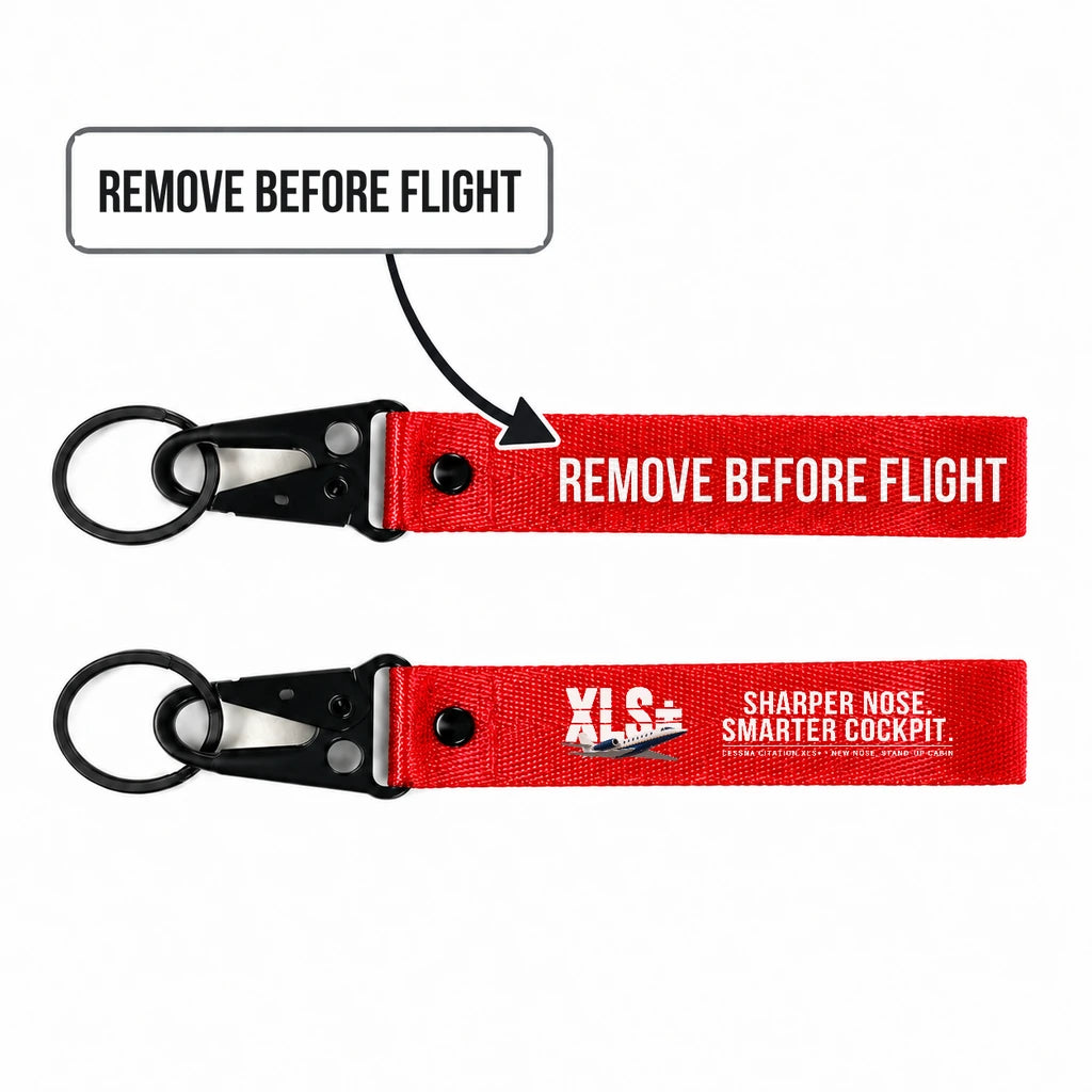 Cessna Citation XLSPlus Hawk-Shaped Key Chains - Red - Original - Remove Before Flight