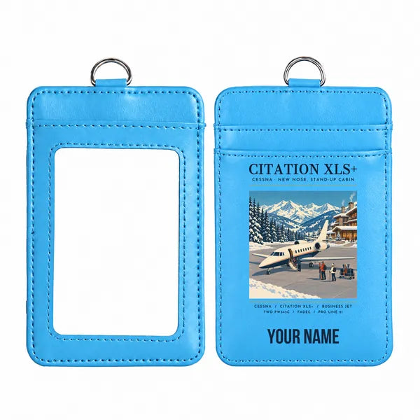 Cessna Citation XLSPlus - Poster - ID Card Holder - Blue + Name