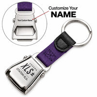 Thumbnail for Cessna Citation XLSPlus - Seat Belt Key Chain - Tag + Name - Purple