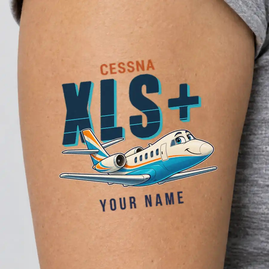 Cessna Citation XLSPlus - Tattoo - Cartoon + Name