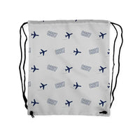 Thumbnail for Cessna T207A Stationair 8 - Drawstring Bag - 3D Pattern - Light Gray