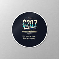 Thumbnail for Cessna T207A Stationair 8 - Original - Circle Sticker - Close-up