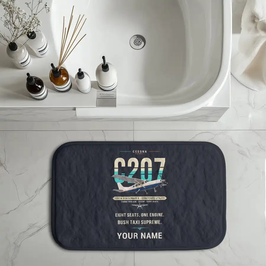 Cessna T207A Stationair 8 - Original + Name - Bath Mat