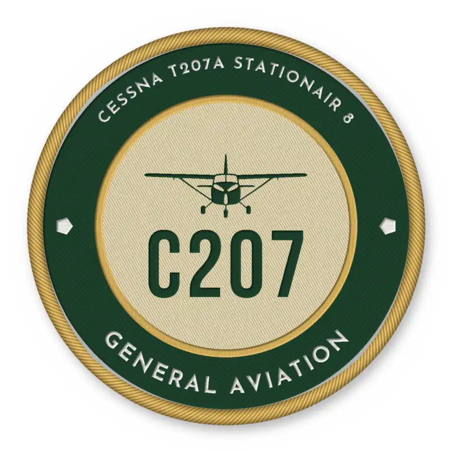 Cessna T207A Stationair 8 Patches - Circle - Forest Gold