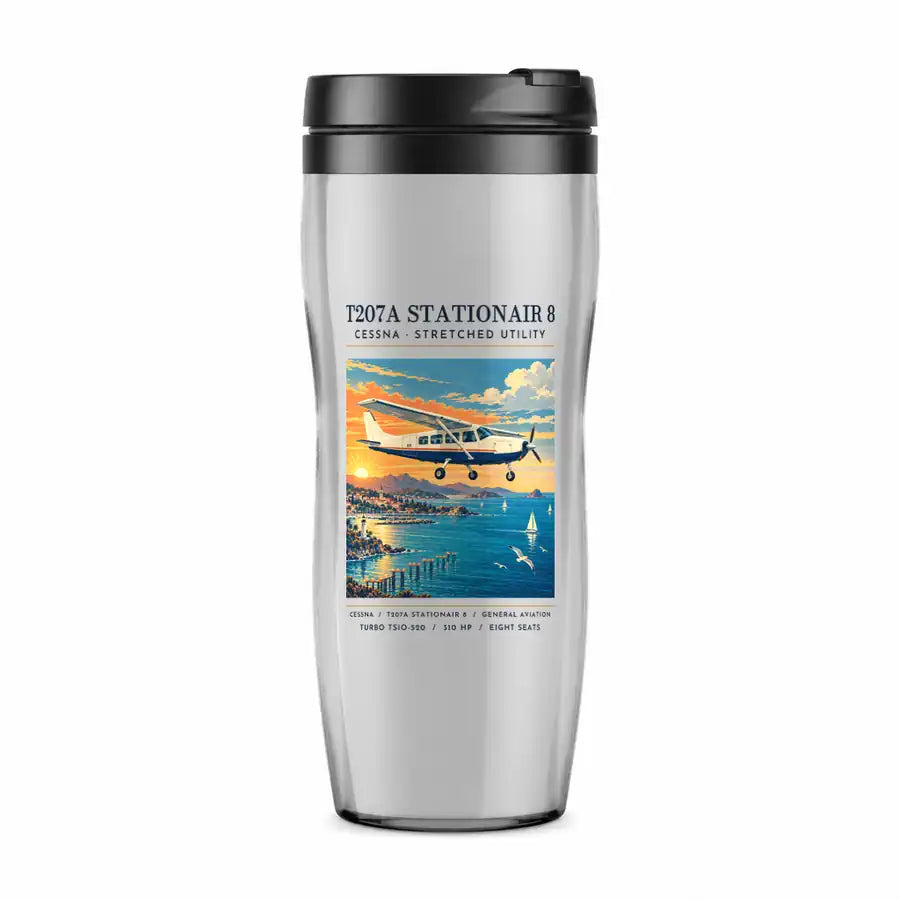 Cessna T207A Stationair 8 - Poster - Plastic (No Holder) - Light Gray
